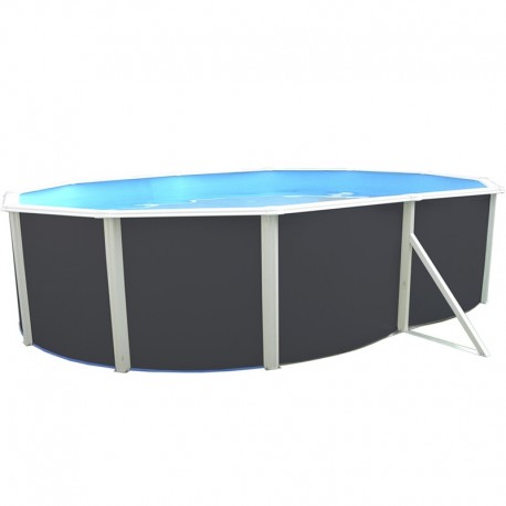 Piscinas Desmontables Fuertes Ovalada ANTRACITA PRESTIGIO 120