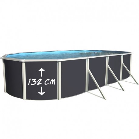 Piscinas Desmontables Grandes Ovaladas ANTRACITA PRESTIGIO 132